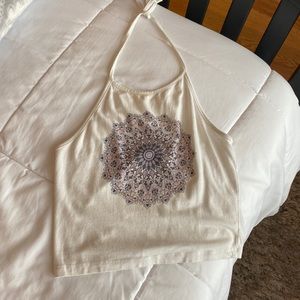 White Brandy Melville halter top size small